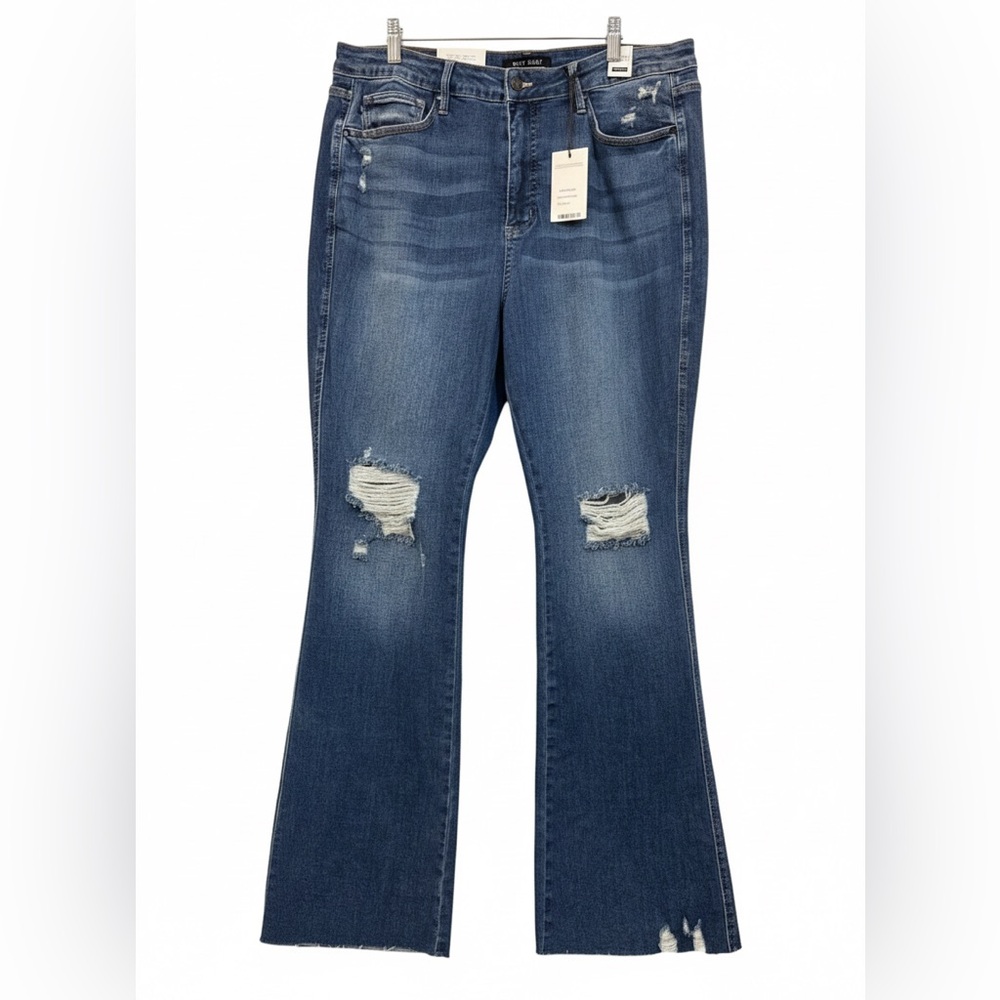 Judy Blue Dark Blue Distressed Flare Jeans